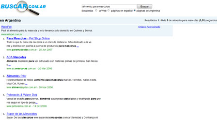 Ejemplo de Buscador de Sitios Web